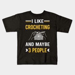 3 People Crocheting Crochet Kids T-Shirt